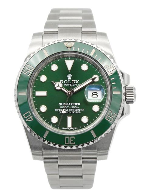 rolex submariner hulk green dial 40mm steel